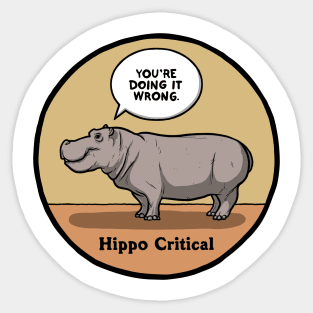 Hippo Critical Sticker